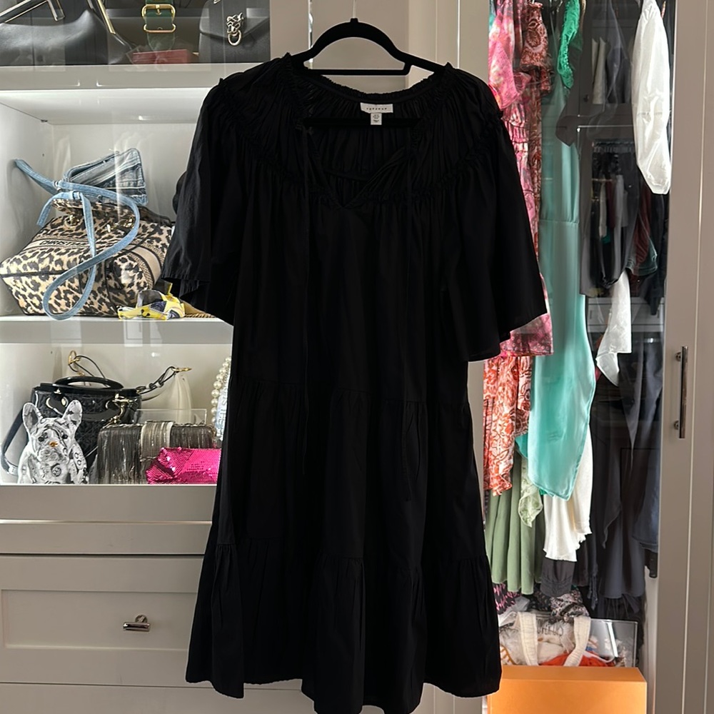 Black Flowy Topshop Dress